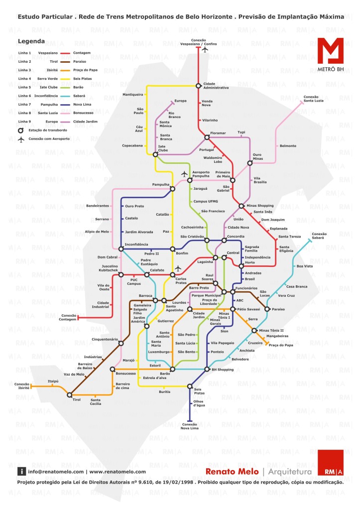 Estudo Para A Rede De Trens Metropolitanos De Belo Horizonte (o Metrô ...