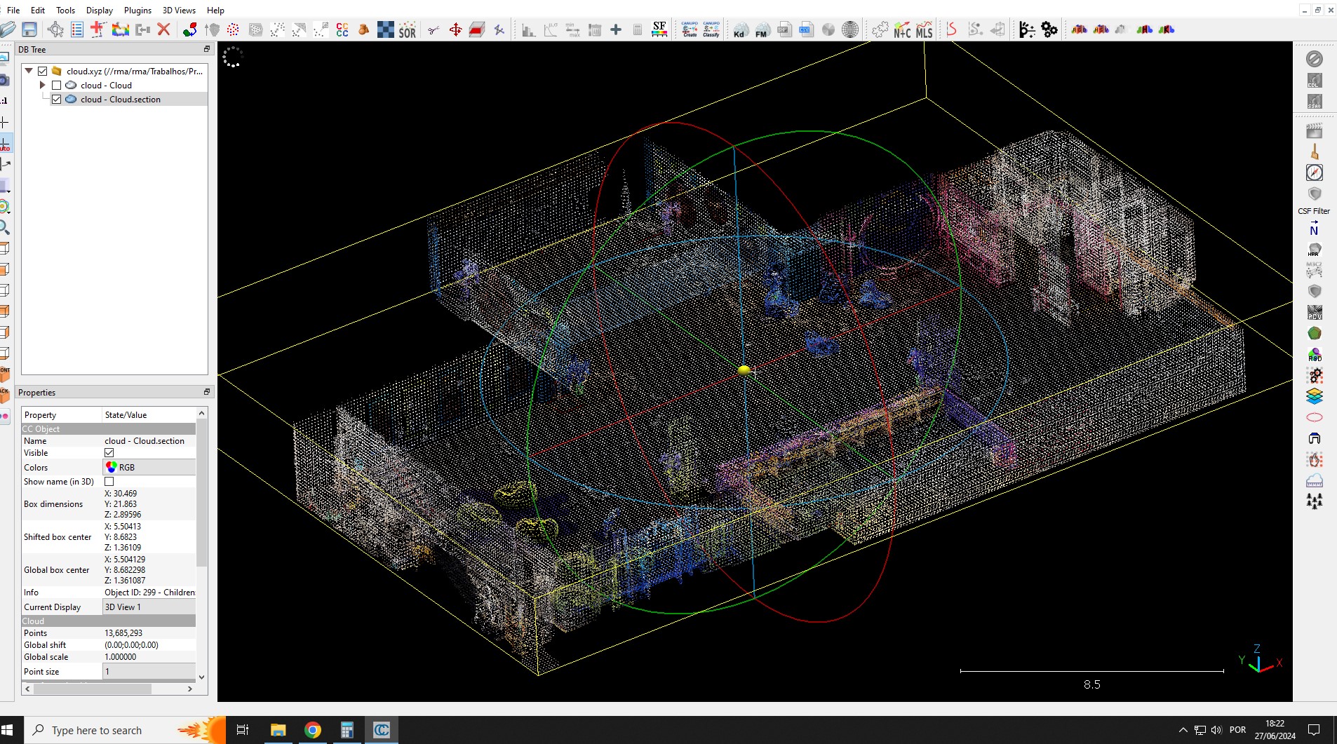 IMAGEM DE NUVEM DE PONTOS LEVANTAMENTO AS BUILT