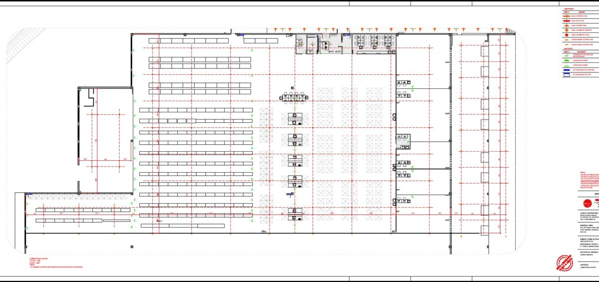 DESENHO TÉCNICO DE PROJETO DE CD CENTRO DE DISTRIBUIÇÃO LOGÍSTICA