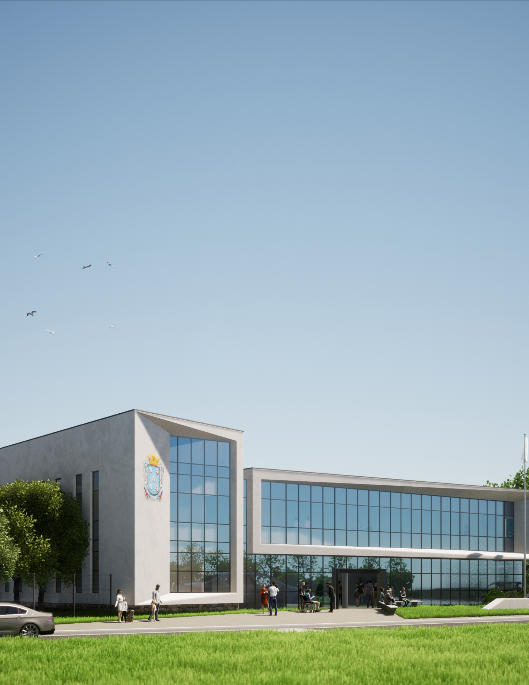 edificação institucional de alto padrão projetada por renato melo arquietura